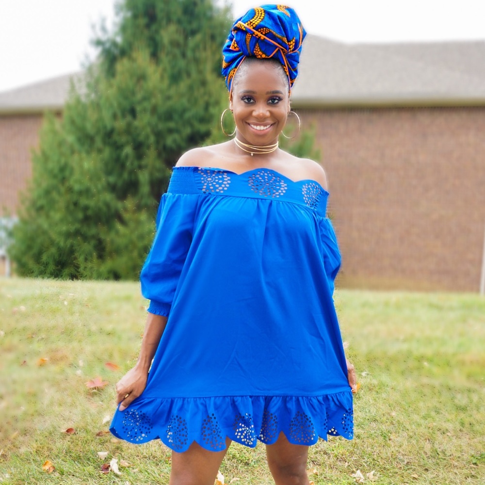 Off Shoulder Detailed Shift Dress